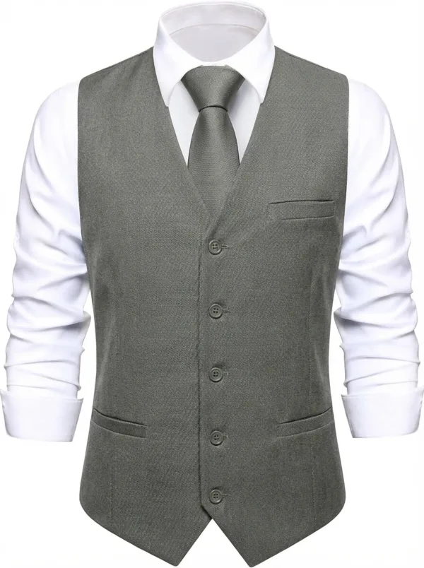 Bllmen 100% Worsted Wool All-Season Suit Vest - 2010 Classic 280g Twill
