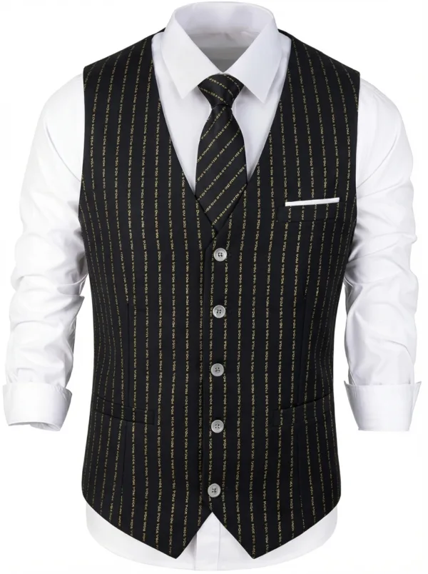Bllmen 100% Worsted Wool All-Season Suit Vest - 2024 Classic 280g Twill