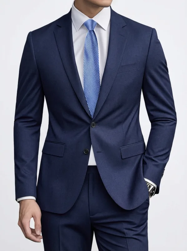 Bllmen 100% Worsted Wool Fall & Winter Two-Piece Suit - 29008 Classic 300-320g Twill