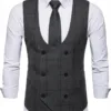 Bllmen 100% Worsted Wool All-Season Suit Vest - 2056 Classic 280g Twill