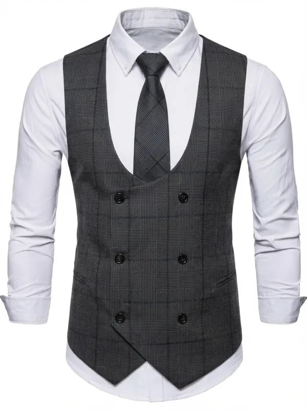 Bllmen 100% Worsted Wool All-Season Suit Vest - 2056 Classic 280g Twill