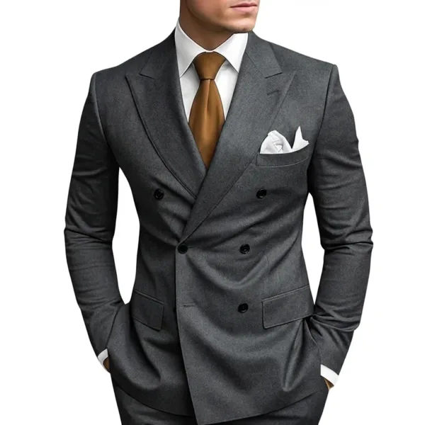 Bllmen 100% Worsted Wool Fall & Winter Two-Piece Suit - 29002 Classic 300-320g Twill