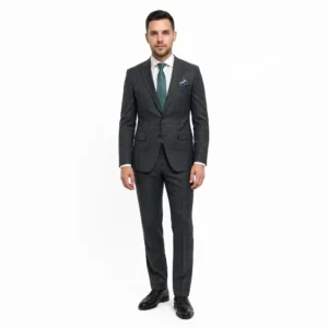 Bllmen 100% Worsted Wool All-Season Three-Piece Suit - 2056 Classic 280g Twill