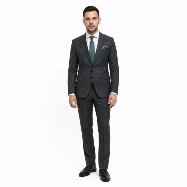 Bllmen 100% Worsted Wool All-Season Three-Piece Suit - 2056 Classic 280g Twill
