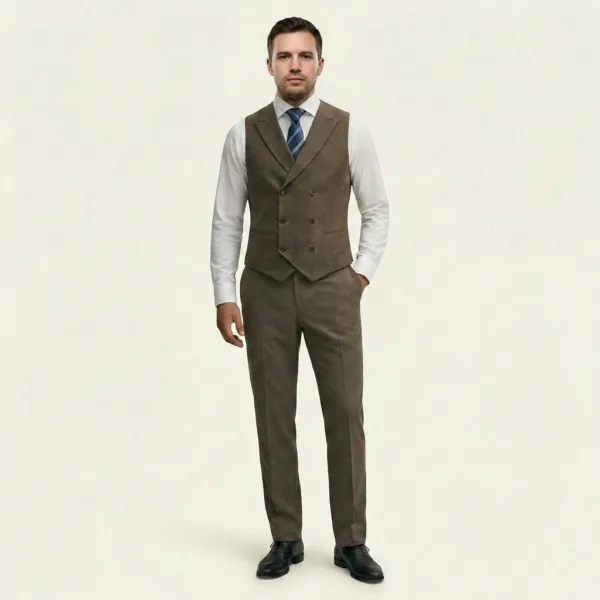 Bllmen 100% Worsted Wool Fall & Winter Three-Piece Suit - 29003 Classic 300-320g Twill