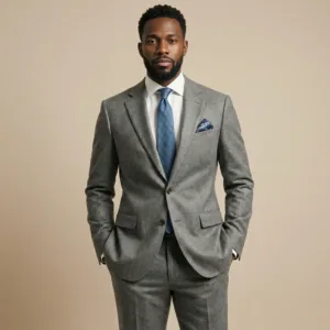 Bllmen 100% Worsted Wool Fall & Winter Two-Piece Suit - 29001 Classic 300-320g Twill