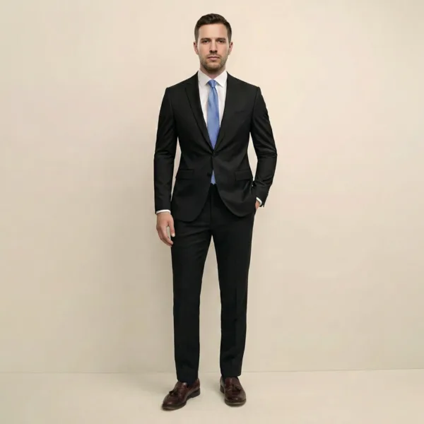 Bllmen 100% Flannel Wool Autumn & Winter Two-Piece Suit - 29010 Classic 320g Twill