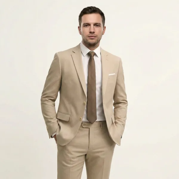 Bllmen 100% Worsted Wool All-Season Two-Piece Suit - 280193 Classic 280g Twill