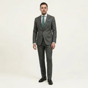 Bllmen 100% Worsted Wool All-Season Two-Piece Suit - 280211 Classic 280g Twill