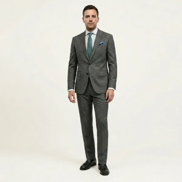 Bllmen 100% Worsted Wool All-Season Two-Piece Suit - 280211 Classic 280g Twill