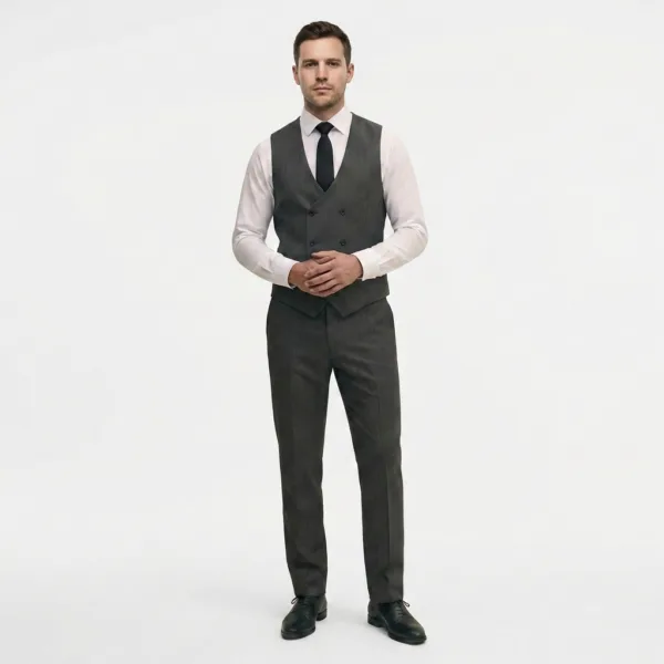 Bllmen 100% Worsted Wool All-Season Three-Piece Suit - 280212 Classic 280g Twill