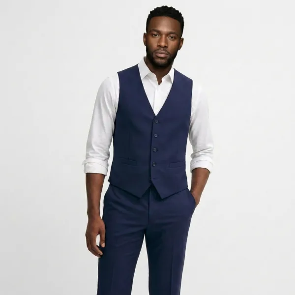 Bllmen 100% Worsted Wool All-Season Three-Piece Suit - 280217 Classic 280g Twill