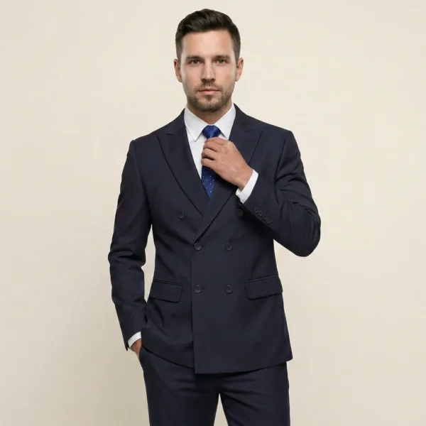 Bllmen 100% Worsted Wool All-Season Three-Piece Suit - 280111 Classic 280g Twill