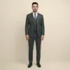 Bllmen 100% Worsted Wool All-Season Three-Piece Suit - 280102 Classic 280g Twill
