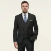 Bllmen 100% Worsted Wool All-Season Three-Piece Suit - 280104 Classic 280g Twill