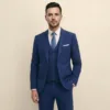Bllmen 100% Worsted Wool All-Season Three-Piece Suit - 280109 Classic 280g Twill