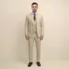 Bllmen 100% Worsted Wool All-Season Three-Piece Suit - 280132 Classic 280g Twill