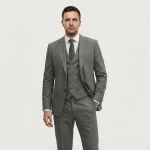 Bllmen 100% Worsted Wool All-Season Three-Piece Suit - 2010 Classic 280g Twill