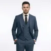 Bllmen 100% Worsted Wool All-Season Three-Piece Suit - 2021 Classic 280g Twill