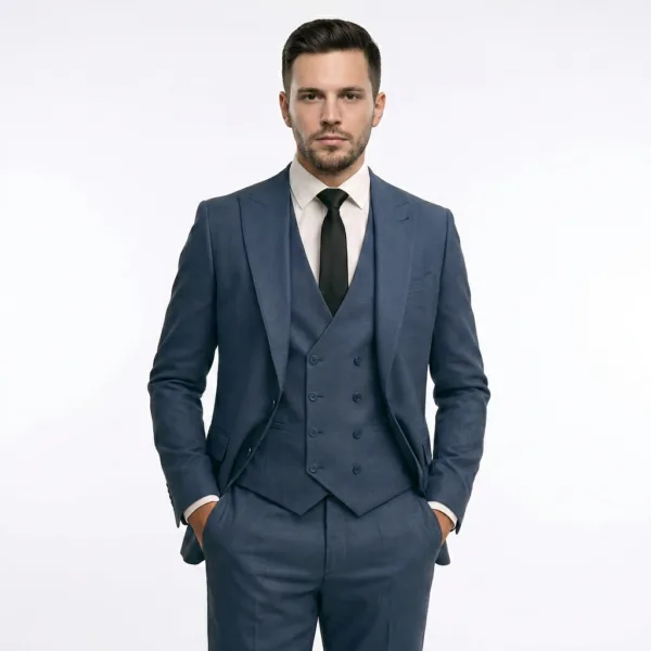 Bllmen 100% Worsted Wool All-Season Three-Piece Suit - 2021 Classic 280g Twill