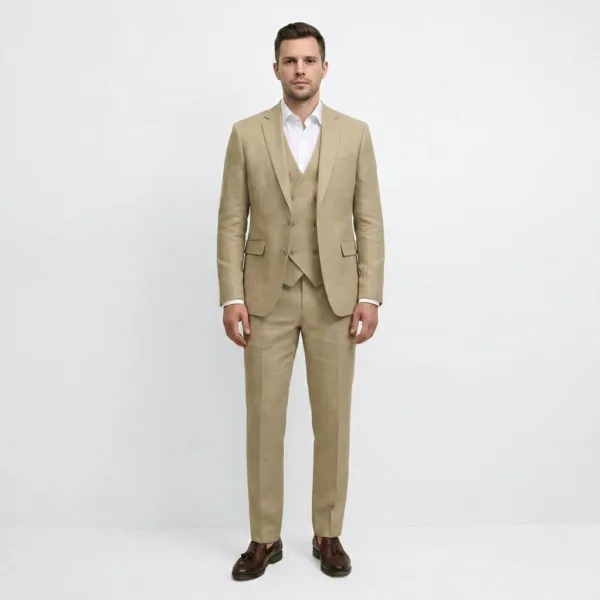 Bllmen 100% Worsted Wool All-Season Three-Piece Suit - 2022 Classic 280g Twill