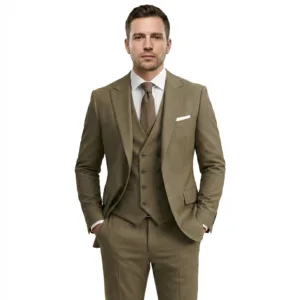 Bllmen 100% Worsted Wool S&S Season Three-Piece Suit - 25008 Classic 300-425g Twill