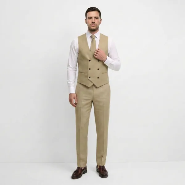 Bllmen 100% Worsted Wool All-Season Suit Vest - 2022 Classic 280g Twill