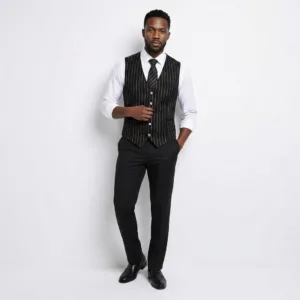 Bllmen 100% Worsted Wool All-Season Suit Vest - 2024 Classic 280g Twill