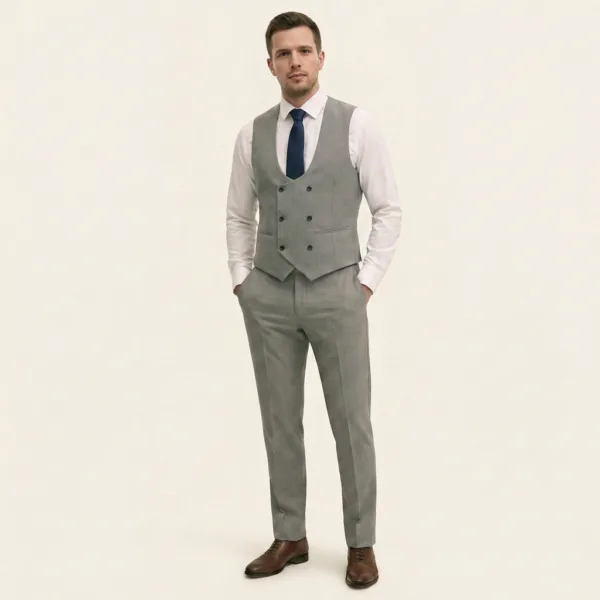 Bllmen 100% Worsted Wool Spring & Summer Suit Vest - 25000 Classic 300-425g Twill