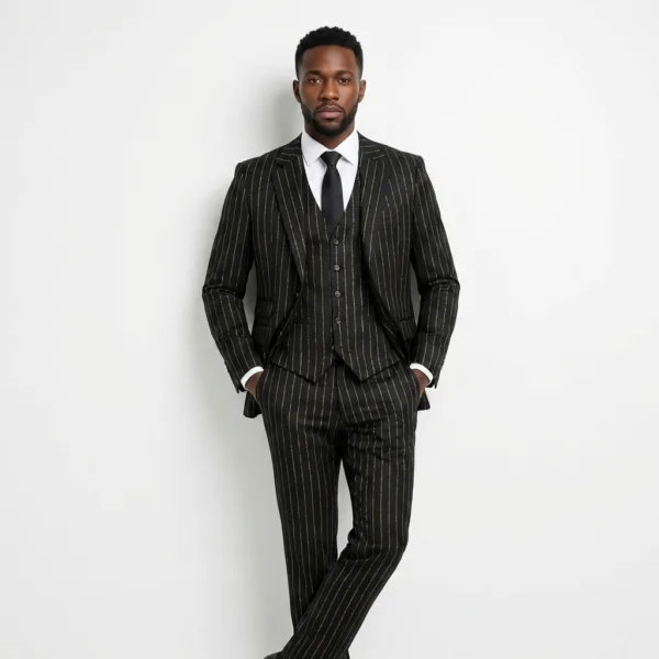 Bllmen 100% Worsted Wool All-Season Three-Piece Suit - 2024 Classic 280g Twill