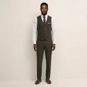 Bllmen 100% Worsted Wool All-Season Suit Vest - 2013 Classic 280g Twill