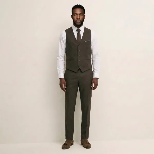 Bllmen 100% Worsted Wool All-Season Three-Piece Suit - 2013 Classic 280g Twill